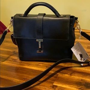 Isaac Mazrahi leather camera bag DSLR & lens